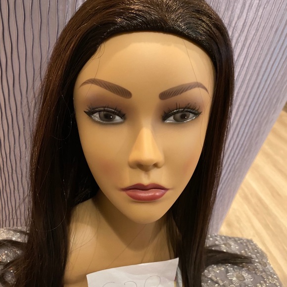 Dark brown straight wig - Picture 2 of 7